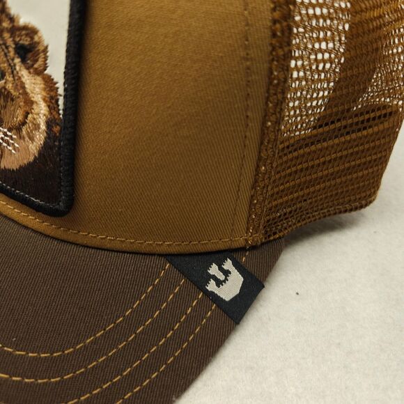 Goorin Bros King Lion Adjustable Casual Trucker Cap Mens Brown - Picture 3 of 6